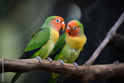 Couple of cute lovebirds, generative AI © Kien