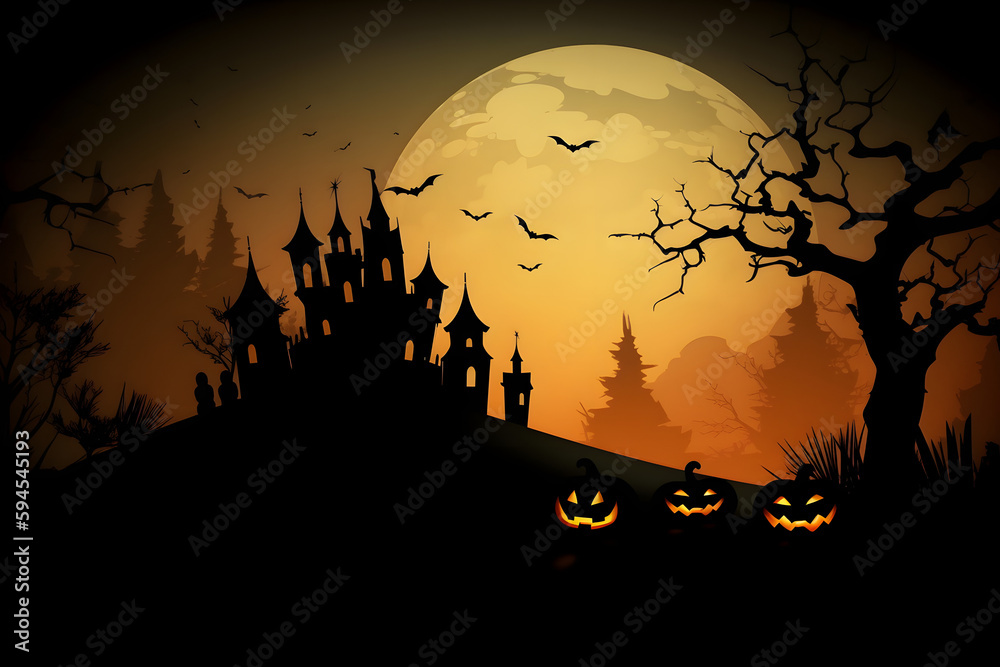 Halloween Background for Wallpaper, Cards and many more, made with an generative AI