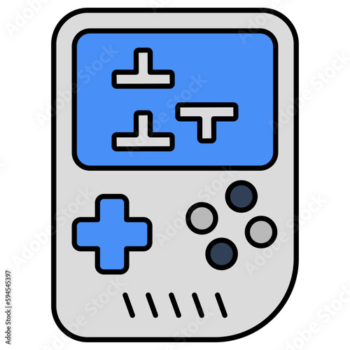 Brick game icon, editable vector