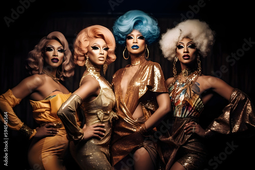 Modern Photo Image of Drag Queens, made with an generative AI