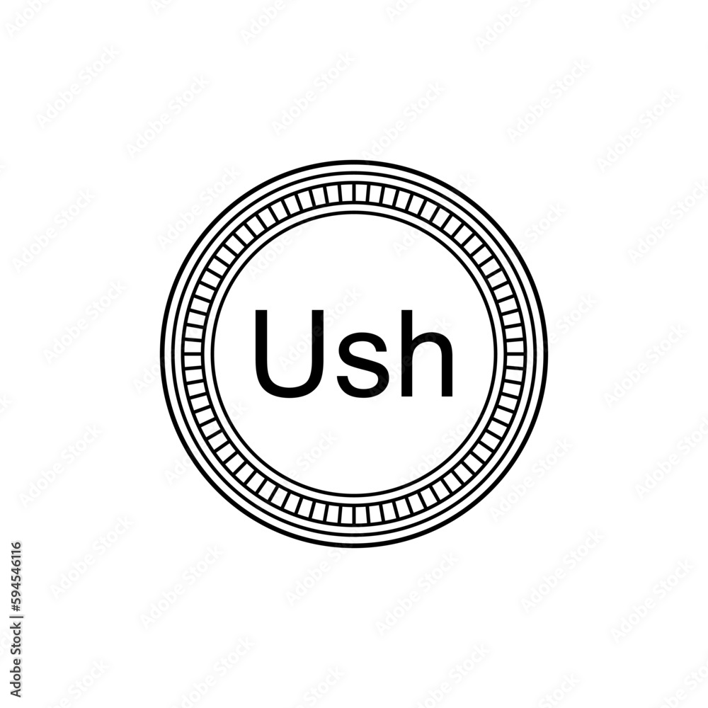Uganda Currency Symbol, Ugandan Shilling Icon, UGX Sign. Vector Illustration Uganda Currency Symbol, Ugandan Shilling Icon, UGX Sign. Vector Illustration