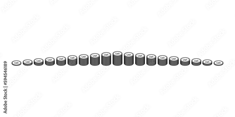 Uganda Currency Symbol, Ugandan Shilling Icon, UGX Sign. Vector Illustration Uganda Currency Symbol, Ugandan Shilling Icon, UGX Sign. Vector Illustration