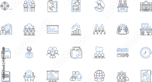 Alliance association line icons collection. Partnership, Unity, Bond, Collaboration, Teamwork, Coalition, Affiliation vector and linear illustration. Connection,Nerking,Community outline signs set