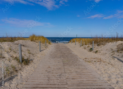 boardwalk to the beach baltic sea