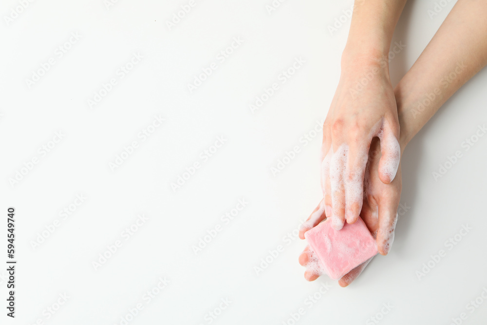 Soap - spa, beauty procedures and skin care concept, space for text Soap - spa, beauty procedures and skin care concept, space for text