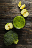 Green detox smoothie, concept of healthy nutrition and healthy lifestyle