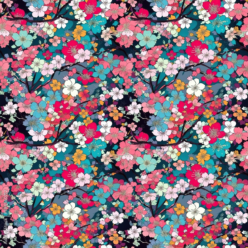 Tillable cherry blossom pattern 