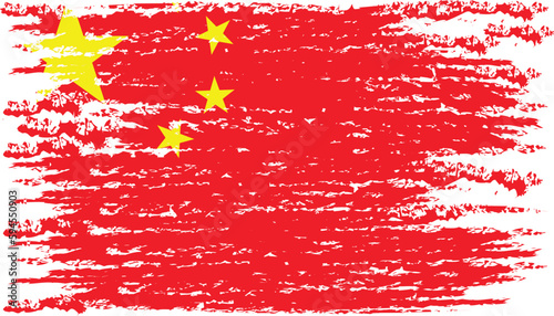 Brush stroke flag of CHINA