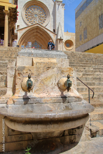 Antique taps for water in the city of Tarragona.