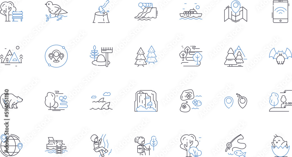 Dancing partying line icons collection. Grooving, Boogying, Shaking, Jamming, Swaying, Twirling, Bouncing vector and linear illustration. Spinning,Rocking,Moving outline signs set