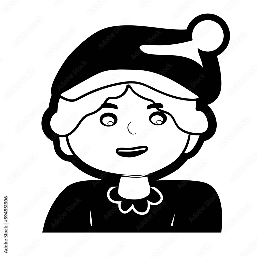Mrs. Claus silhouette Mrs. Claus silhouette