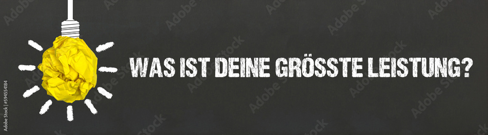 Was ist deine grösste Leistung?
Was ist deine grösste Leistung?