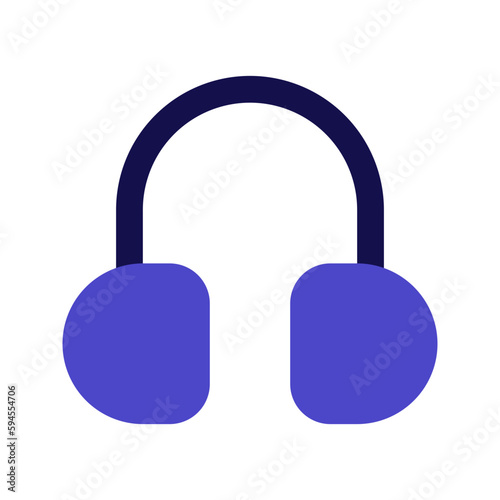 headphone bicolor icon