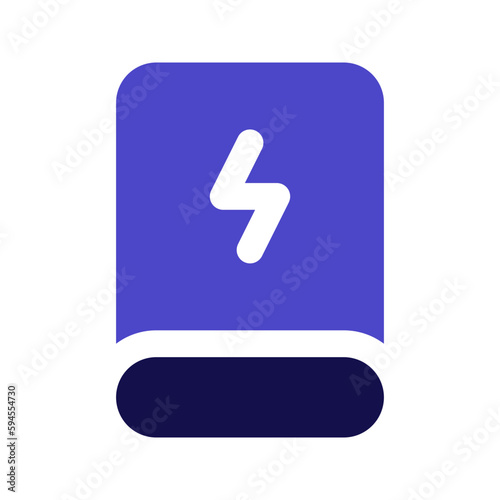 power bank bicolor icon