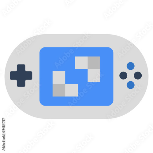 A flat design, icon of game console