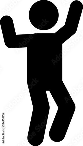  stick figure set, pictogram, sticman. dance, happy.