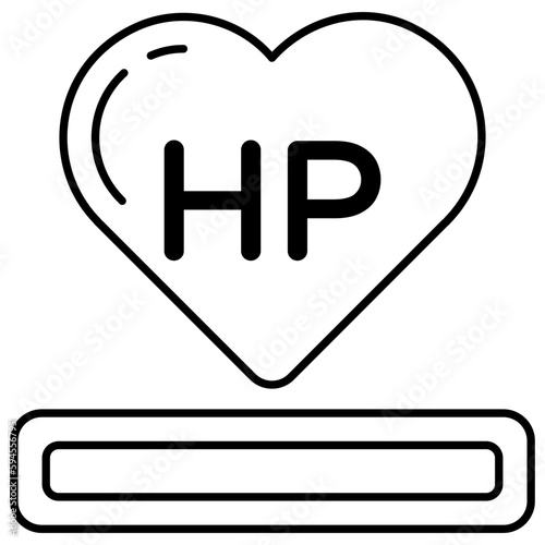 A unique design icon of health points 