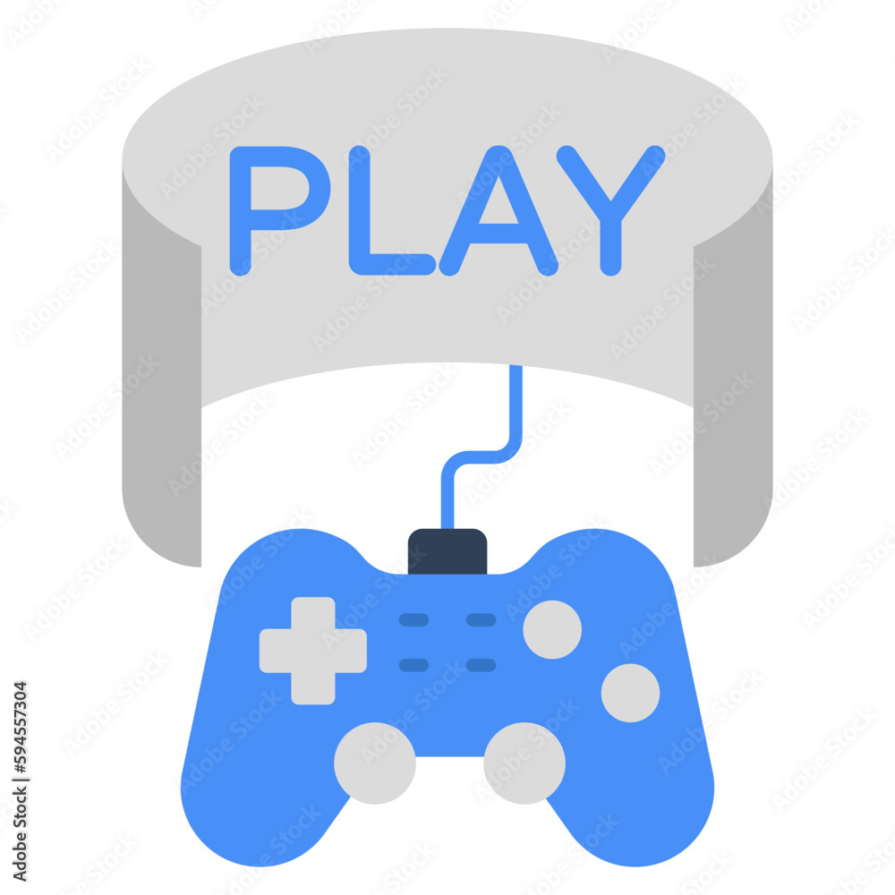 Modern design icon of play video game Modern design icon of play video game