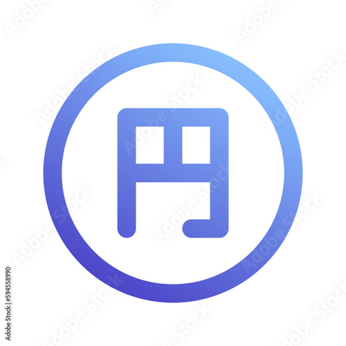 yen gradient icon