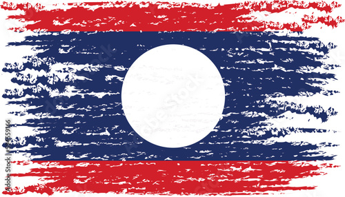 Brush stroke flag of LAOS 
