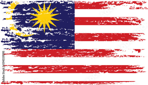 Brush stroke flag of MALAYSIA