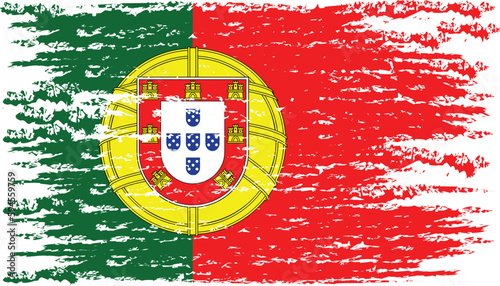 Brushstroke flag of PORTUGAL