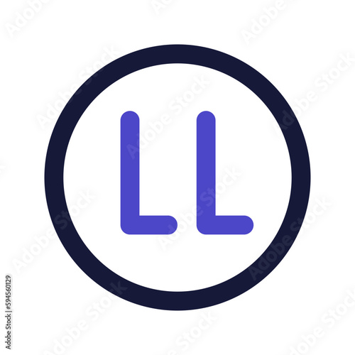 lebanese pound line color icon