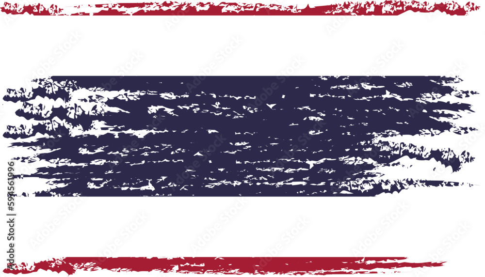 Brushstroke flag of THAILAND