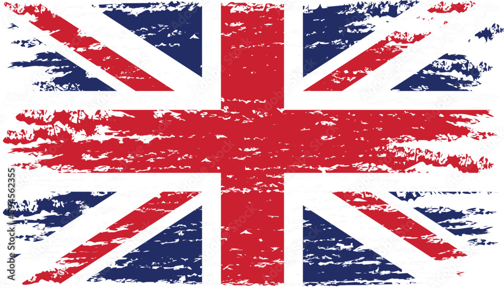 Fototapeta premium Brushstroke flag of UNITED KINGDOM