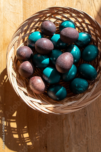 basket of eggs, easter