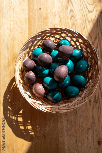 basket of eggs, easter