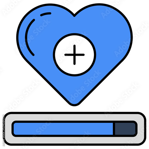 A unique design icon of health points 