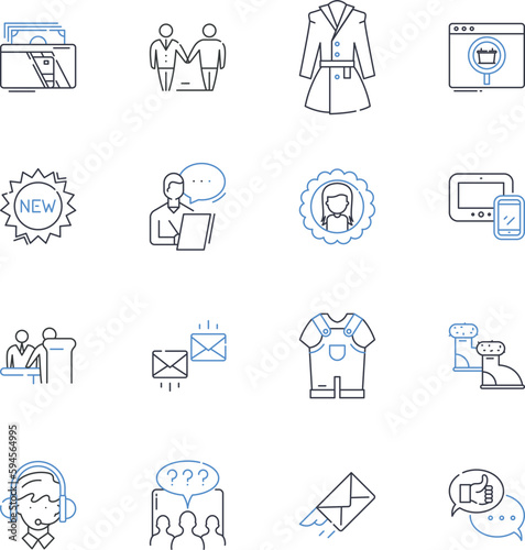 Deliberate purchasers line icons collection. Strategists, Discerning, Selective, Analytical, Methodical, Intentional, Meticulous vector and linear illustration. Purposeful,Astute,Calculating outline