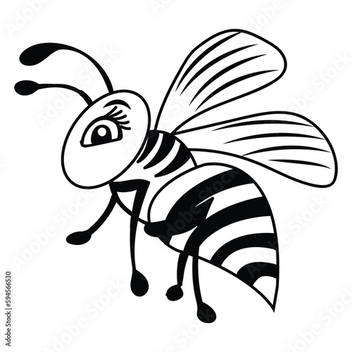 Bee Drawing Outline