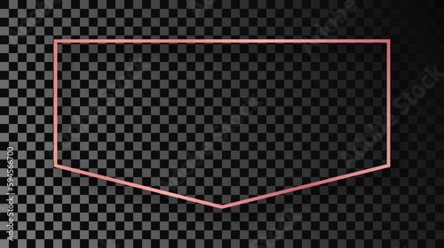 Wallpaper Mural Rose gold glowing frame with shadow Torontodigital.ca