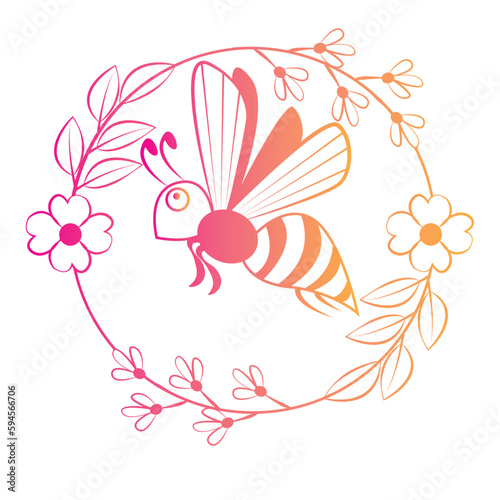 Bee Drawing Outline