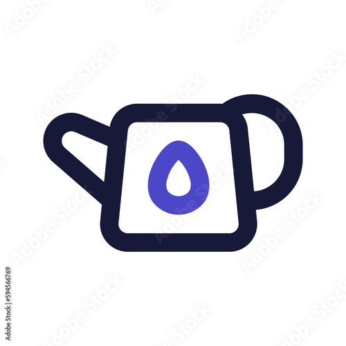 watering can line color icon