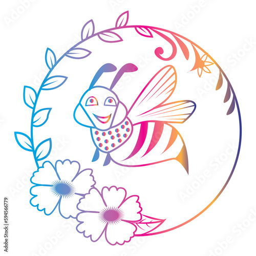 Bee Drawing Outline