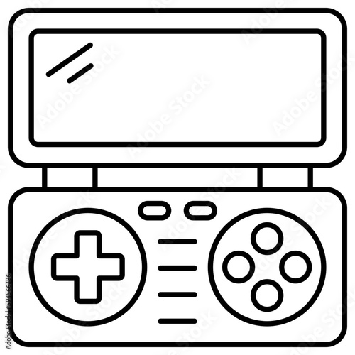 Modern design icon of game console 