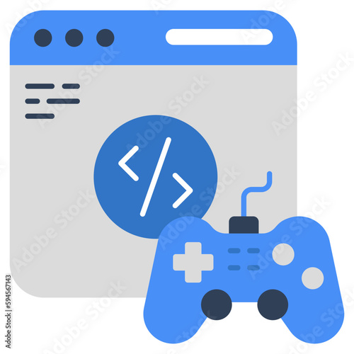 Game development icon, editable vector 