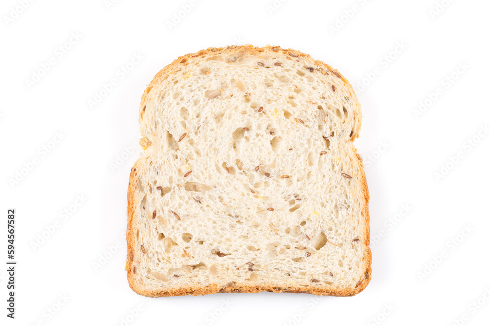 fresh bread on white