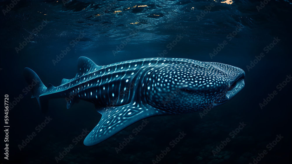 whale shark in the sea Stock Illustration | Adobe Stock