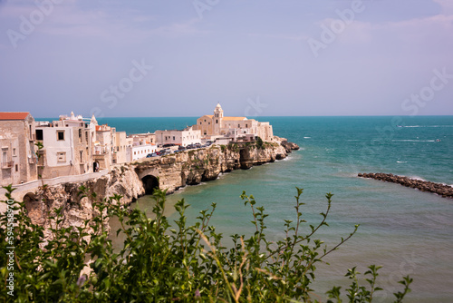 Fototapeta Naklejka Na Ścianę i Meble -  Vieste town on sea coast in southern Italy in summer