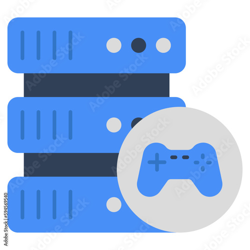 A unique design icon of game server 