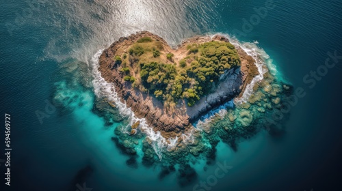 heart shaped ice land on ocean background 4k wallpaper