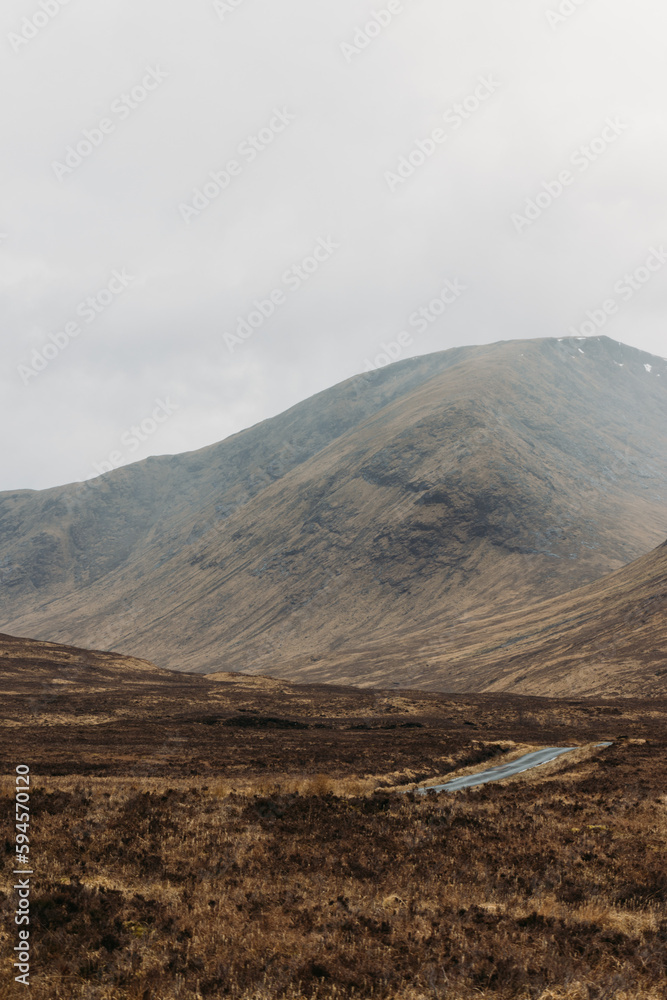 Panoramic view on the West Highland Way over valley of Glen Coe Highlands of Scotland, UK. Panoramic view on the West Highland Way over valley of Glen Coe Highlands of Scotland, UK.