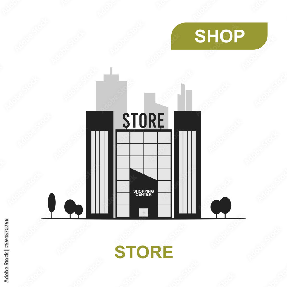 Illustration of a store. Vector icon on transparent background. Flat vector store icon symbol sign from modern collection for mobile concept and web apps design. Illustration of a store. Vector icon on transparent background. Flat vector store icon symbol sign from modern collection for mobile concept and web apps design.