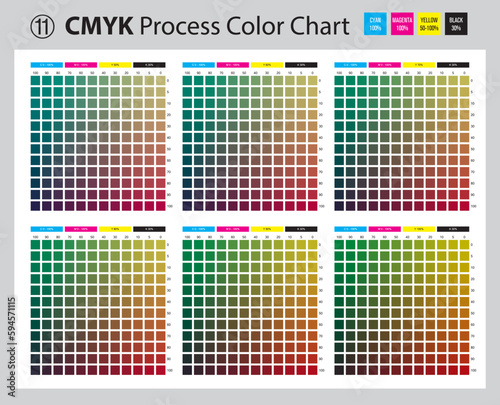 CMYK PProcess Color Chart No. 11