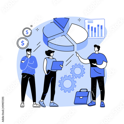 Consultative sales abstract concept vector illustration.