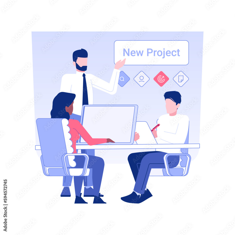 Teamwork isolated concept vector illustration.